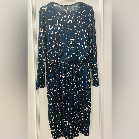 Seraphine Blue Twist Front V-Neck Nursing Dress  Size 10 - Picture 7 of 11